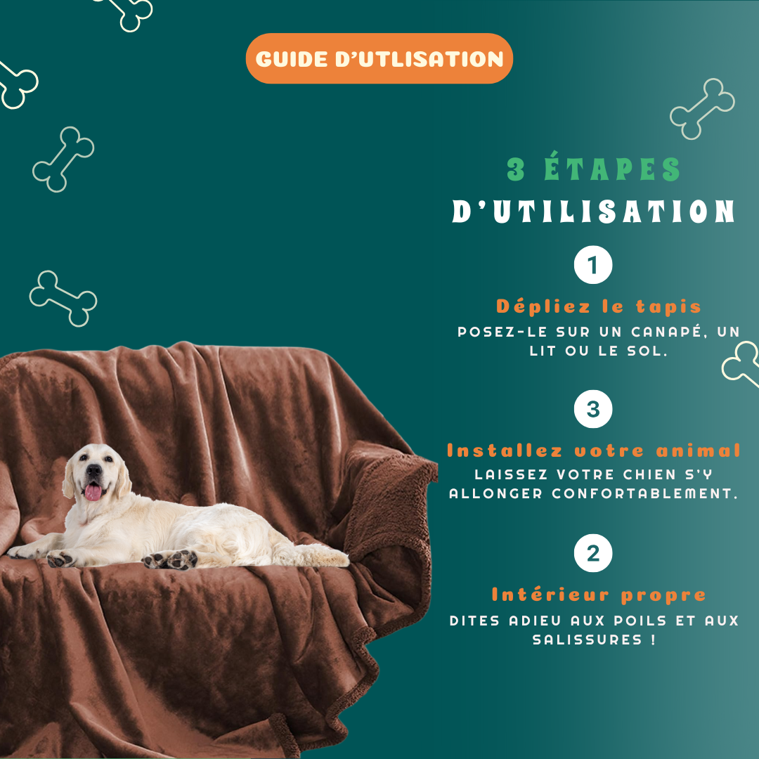 Couverture de lit imperméable pour animaux